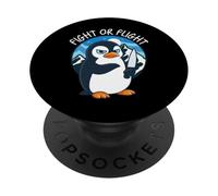 Combattre ou Voler Meme Pingouin PopSockets PopGrip Adhésif