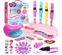 Combaybe Ensemble de vernis à ongles pour enfants de 4 à 12 ans, jouets pour filles de 8 à 10 ans, vernis à ongles non toxique, choses pour filles pour spa, manucure cadeaux