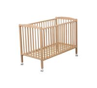 COMBELLE Lit en bois 60x120 cm Arthur Vernis naturel