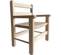 Petit Fauteuil avec Accoudoirs Juliette, Bois Naturel Vernis