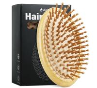 Combetter Brosse à cheveux en bambou naturel (sans manche), massant le cuir chevelu, brosse démêlante pour femmes, hommes et enfants, bois naturel écologique pour tous types de cheveux