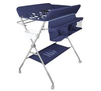 Combi à langer pour bébé - Commode à langer pliable, table à langer mobile avec matelas à langer, ceinture de sécurité et compartiments de rangement, peu encombrante et stable - 80 x 66 x 98 cm (80 x