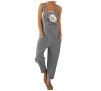 Combi Femme Ete Fluide - Combinaison boutonnée ample et décontractée avec bretelles élégantes et coupe fluide idéale pour les journées chaudes d’été offrant un confort suprême et un style moderne