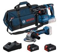 Bosch Coffret d'outils sans fil GWS 18V-8 et GBH 18V-22, 2× GBA 18V 4.0Ah, GAL, sacoche 0615V0003C