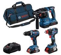 Bosch Bosch Combo Kit 3 pièces 18V : GSR 18V-55/GDX 18V-200/GBH 18V-22, 3 x batterie, chargeur rapide Quantité:1
