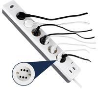 Combi Multiple Socket Outlet 6-Fold + 2 X Usb 1,4 M + Sp Marque[DYB984676]