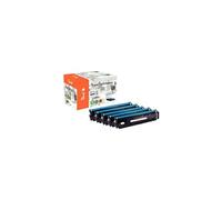 Peach Combi-Pack PLUS - Pack de 5 - S - noir, jaune, cyan, magenta - compatible - remanufacturé - cartouche de toner - pour HP Color LaserJet Pro M254dw, M254nw, MFP M280nw, MFP M281cdw, MFP M281fdn, MFP M281fdw