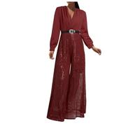 Combi Pantalon Femme Enceinte Combinaison Hiver sous Neoprene Eau Chemise du Loose Droite Asymetrique Confortable Or Wide Bien Stylé Feminine Navy Prune Emeraude