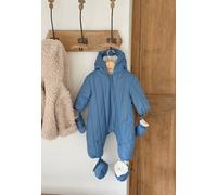 Combi pilote avec moufles et pieds amovibles polarmoon bleu 12M(74CM)