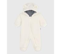Combi pilote bébé mixte en sherpa uni avec oreilles Petit Bateau - écru - Taille 3 mois 3M blanc cassé