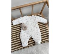 Combi pilote en gaze de coton douceur ecru 12M(74CM)