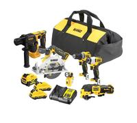 Combi set - 6 pièces starter set 12V - DEWALT - avec 1 batterie 5.0Ah + 2x 2.0Ah - chargeur - sac de transport - DCK611P1D2-QW