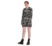 Combi-short Volcom Stay Palm Romper Black White Femme Blanc 2022 taille M