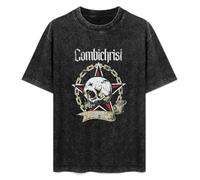 Combichrist Skull Mens T-Shirt Casual Black Tee Cotton Graphic Unisex Shirts 3XL