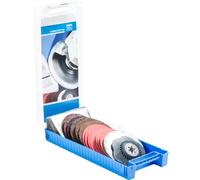 PFERD 49350072 SET CombiClick 19 pièces Ø 125 mm M14 usinages grossièrement jusqu'à poli pour meuleuse d'angle Diamètre 125 mm