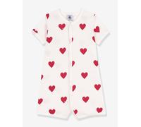 Combicourt bébé coton coeurs blanc 3M(60CM)