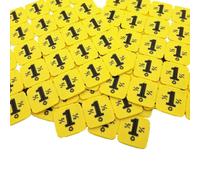 CombiCraft 1000 jetons événementiels séparables en Jaune fabriqué en Plastique recyclé, destiné comme jetons de Festival, jetons de Consigne ou comme jetons de buvette