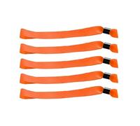 CombiCraft Bracelets en tissu orange, emballage de 100 pièces, fermeture sécurisée, adaptée pour campings, festivals ou piscines