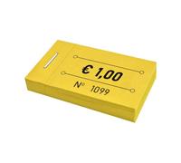 CombiCraft carnet de tickets 1,00 € en jaune, 250 tickets, avec numérotation, 50 x 30 mm, faciles à déchirer, pour tout type d'événement