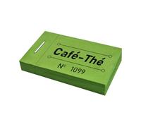 CombiCraft carnet de tickets café-thé en vert, 250 tickets, avec numérotation, 50 x 30 mm, faciles à déchirer, pour tout type d'événement