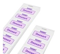 CombiCraft carnet de tickets dessert en violet, 1000 tickets, 50 x 27,5 mm, faciles à déchirer, pour tout type d'événement