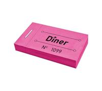 CombiCraft carnet de tickets dîner en fuchsia, 250 tickets, avec numérotation, 50 x 30 mm, faciles à déchirer, pour tout type d'événement
