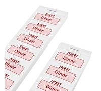 CombiCraft carnet de tickets dîner en rouge, 1000 tickets, 50 x 27,5 mm, faciles à déchirer, pour tout type d'événement