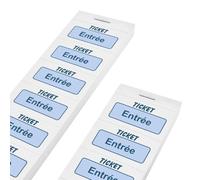 CombiCraft carnet de tickets entrée en bleu, 1000 tickets, 50 x 27,5 mm, faciles à déchirer, pour tout type d'événement