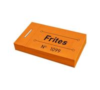 CombiCraft carnet de tickets frites en orange, 250 tickets, avec numérotation, 50 x 30 mm, faciles à déchirer, pour tout type d'événement