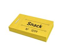 CombiCraft carnet de tickets snack en jaune, 250 tickets, avec numérotation, 50 x 30 mm, faciles à déchirer, pour tout type d'événement