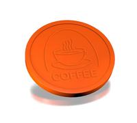 CombiCraft Jetons de café en Orange avec imprimé en Relief d’Une Tasse de café, diamètre de 29 mm, méthode de paiement pour Les événements et Rendez-Vous, Emballage de 250 pièces