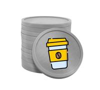 CombiCraft Jetons de Consigne café à emporter Argent - jeton avec imprimé d’Un café à emporter - diamètre de 29 mm - Emballage de 100 jetons - méthode de paiement pour Festivals
