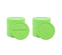 CombiCraft Jetons événementiels séparables en Plastique en Vert à casser en 2 Demi-jetons, diamètre de 29 mm, Emballage de 100 pièces, comme jeton de Festival ou jeton de Consigne
