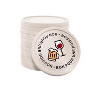 CombiCraft Jetons pour buvette Ø29 mm Bon pour Une Boisson Nacre, Emballage de 100 pièces