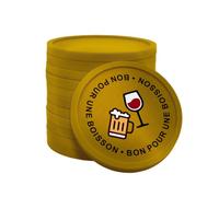 CombiCraft Jetons pour buvette Ø29 mm Bon pour Une Boisson Or, Emballage de 100 pièces