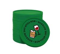 CombiCraft Jetons pour buvette Ø29 mm Bon pour Une Boisson Vert foncé, Emballage de 100 pièces