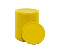 CombiCraft Jetons Vierges Jaune, diamètre de 23 mm, Emballage de 100 pièces, pour Restauration, Jeux et systèmes de récompenses