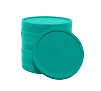 CombiCraft Lot de 100 jetons de consigne en plastique turquoise - 29 mm de diamètre - Idéal pour la restauration, les événements et les catines d'entreprise