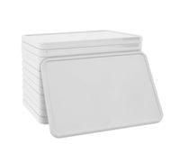 CombiCraft pièces blanches rectangle 50x35mm blanc, par 100 pièces, avec bord surélevé, peut être utilisé comme pièce de consommation, jeton, pièce de boisson ou pièce de jeu