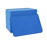 CombiCraft rectangle de pièces vierges 50x35mm bleu, par 100 pièces, avec bord surélevé, peut être utilisé comme pièce de consommation, jeton, pièce de boisson ou pièce de jeu