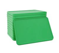 CombiCraft rectangle de pièces vierges 50x35mm vert, par 100 pièces, avec bord surélevé, peut être utilisé comme pièce de consommation, jeton, pièce de boisson ou pièce de jeu