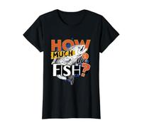 Combien coûte Le Poisson drôle pêcheur T-Shirt Graphique avec Valeur, Femme, Noir, S