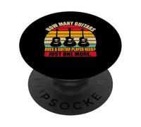 Combien de Guitares Un Guitariste Musicien Guitariste PopSockets PopGrip Adhésif