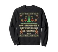 Combien de Nuits par Semaine Devriez-Vous Lire 6 7 Noël Sweatshirt