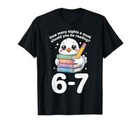 Combien de Nuits par Semaine Devriez-Vous Lire 67 Meme Teacher T-Shirt