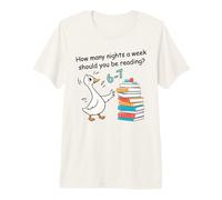 Combien de Nuits par Semaine pour Lire 6 à 7 bibliothèques T-Shirt Haut de Gamme