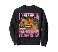 Combien de Temps Encore Je pourrai Tuer Funny Capybara Meme Bootleg Y2K Sweatshirt