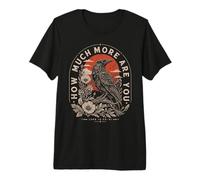 Combien êtes-Vous Encore Luke Christian Raven Bible Verse T-Shirt Haut de Gamme