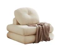 Combinable Canapé Convertible, Pouf Exterieur, Petit canapé de Grande Taille avec Dossier, Tissu Velours côtelé, Housse Amovible et Lavable, idéal pour Le Salon, la Chambre ou Le Balcon(Gray)