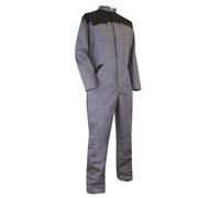 Combinaison 1 zip bicolore SEIGLE GRIS CHARCOAL NOIR - LMA LEBEURRE - 4098 3XL